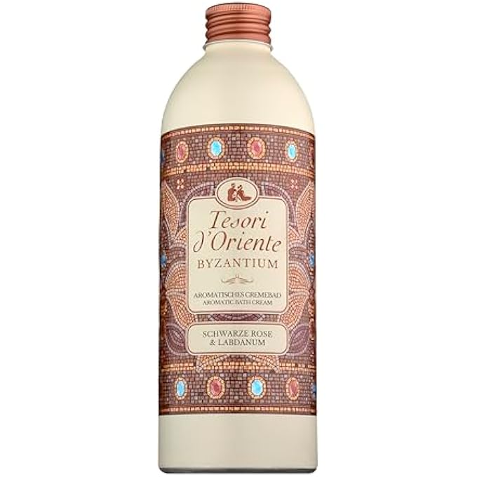 TESORI D'ORIENTE d'Oriente Byzantium Cream Bath, 500 ml, Aromatic Bath with Black Rose and Labdanum, Body Care for the Bathtub, Ritual Body & Senses - Image 1